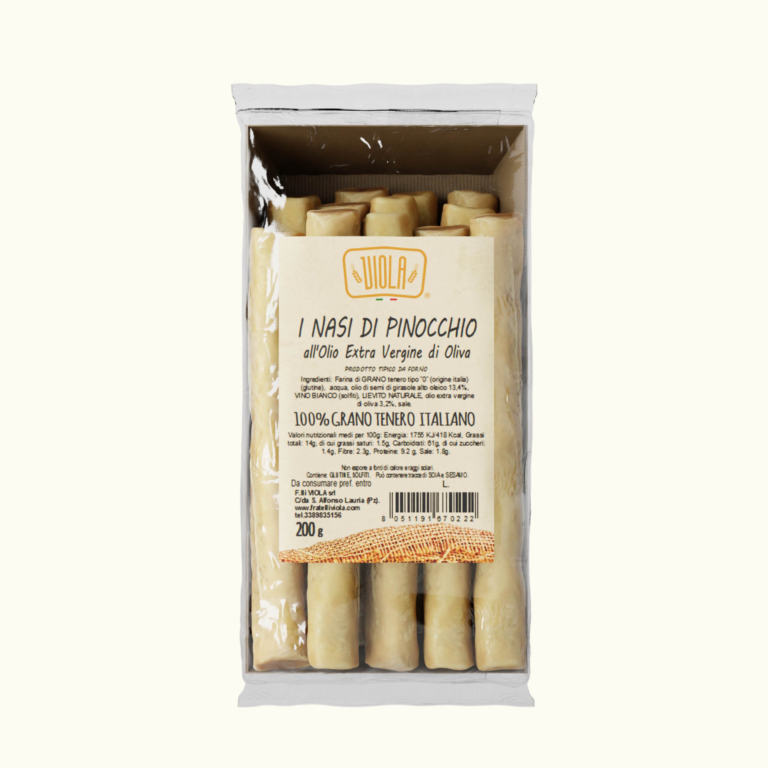 Nasi di pinocchio all’olio extra vergine di oliva da 200g